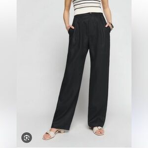 Reformation Linen Mason pant black 4